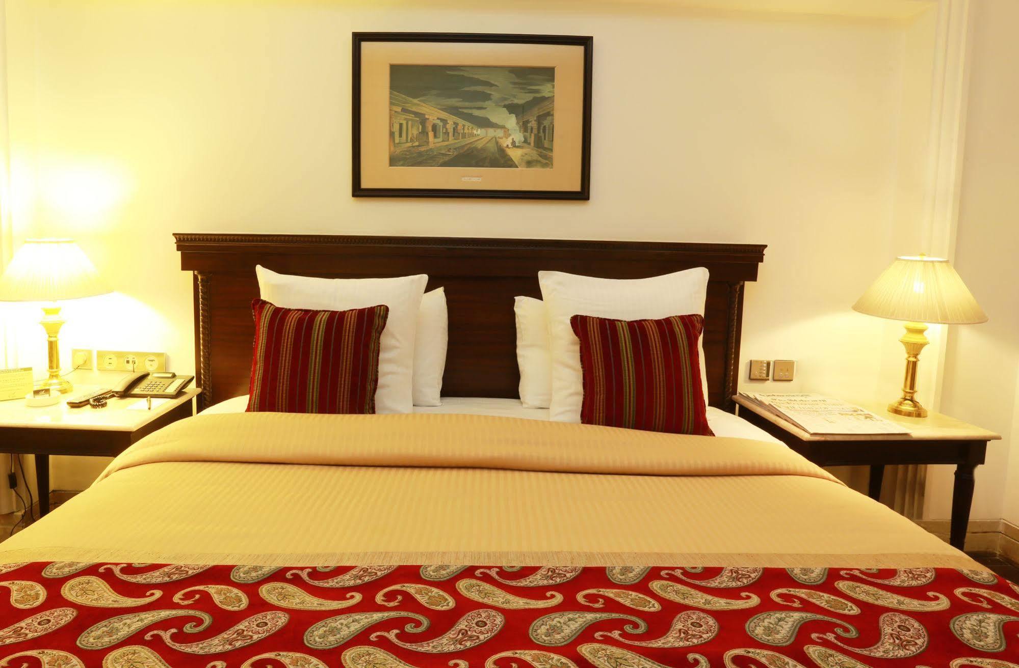 Hotel The Ashok, Nové Dillí Exteriér fotografie A bedroom at the Taj Mahal Palace